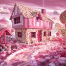 Конфетный дом с шоколадным фонтаном