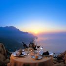 Romantic supper ashore sea..