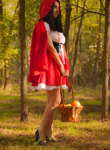 Provocative little red ridding hood!