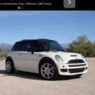 Little white mini cooper
