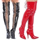 Leather Latex Boots