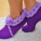 следки -вязаные тапочки, носки ))