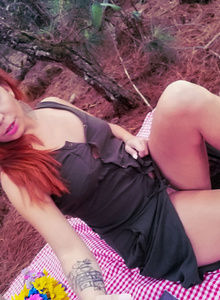 playing in the woods