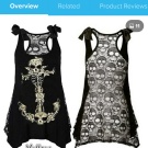 Womens skull tank tops 