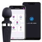 LOVENSE Domi Mini Wand Vibrator, Powerful &amp; Quiet Stimulator with Dual Rotating Head, Bluetooth Phone App Control, Customizable Vibrations &amp; Partner Play