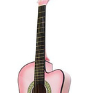 Pink acoustic guitar