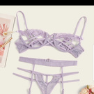 purple floral lace garter set- 500 tkns