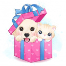 Kitten and puppy