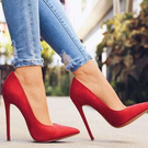 red high heel shoes