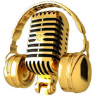 Microphone with headphones