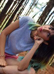 In the woods! :P