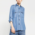 CAMISA DE BLUEJEANS DE MUJER TALLA L