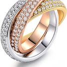 glamour Barzel - Anillos de cristal de Swarovski