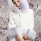 White soft fur coat