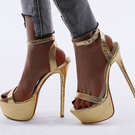 Gold High Heels