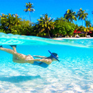 On vacation in the Maldives))