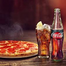 cola and pizza dinner with film
