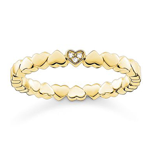 THOMAS SABO RING HEARTS YELLOW GOLD