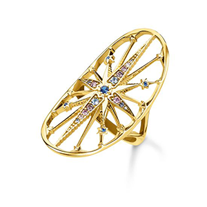 THOMAS SABO RING ROYALTY STAR GOLD