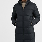 Черная удлиненная дутая куртка Soul Star