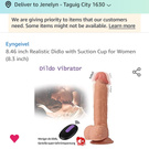 Realistic vibrating dildo with suction cup