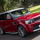 red Range Rover Evoque