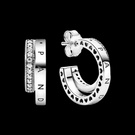 Aretes Pandora con aro doble en pavé