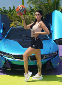 Patricia XXX in the Car BMW I8