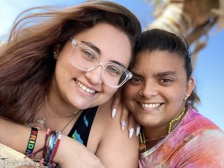 We Are Brunette And We Are A Live Cam Easy Duo! At BongaCams People Call Us Leila-n-Johana